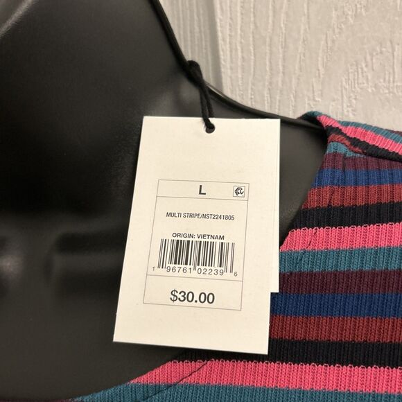 NWT The Nines By Hatch Womens Maternity Long Sleeve Burgundy Striped Size L - Picture 9 of 16